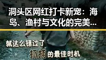 洞头区网红打卡新宠：海岛、渔村与文化的完美融合🌊✨